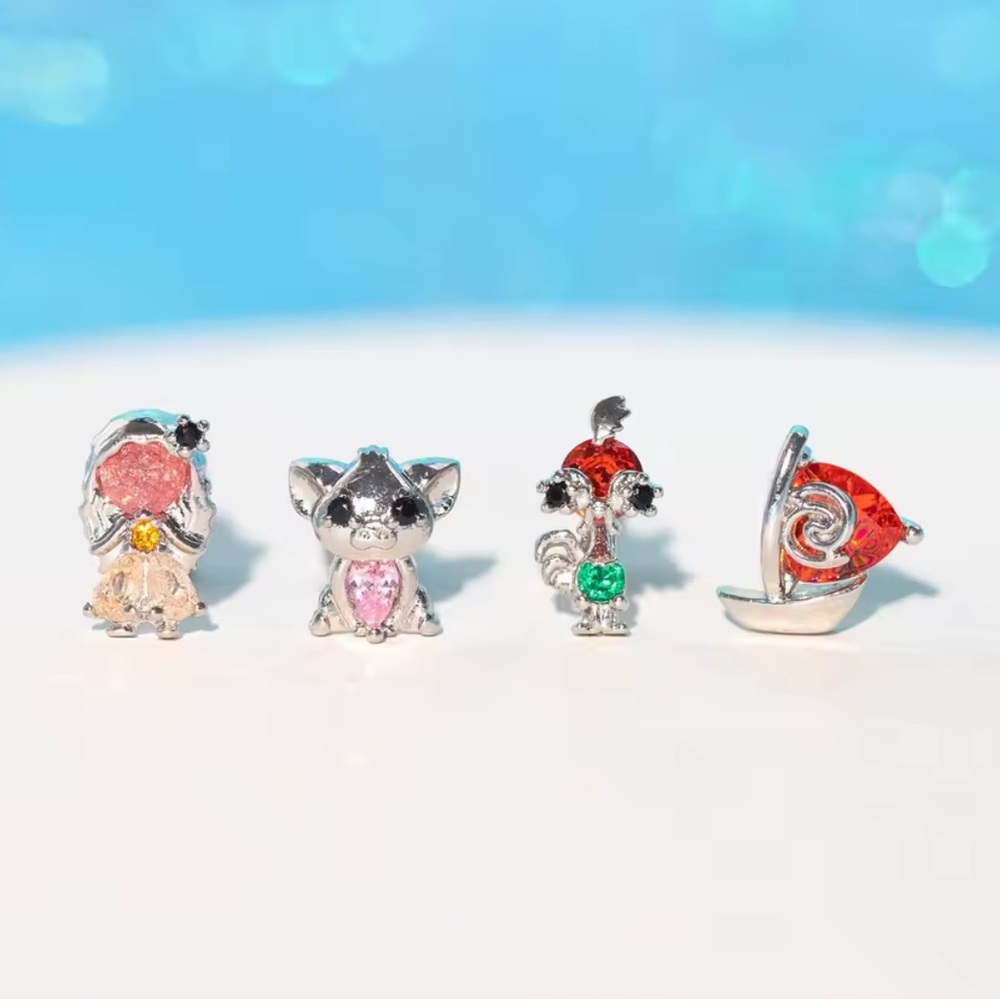 Disney’s Moana Stud Earrings Set- Silver